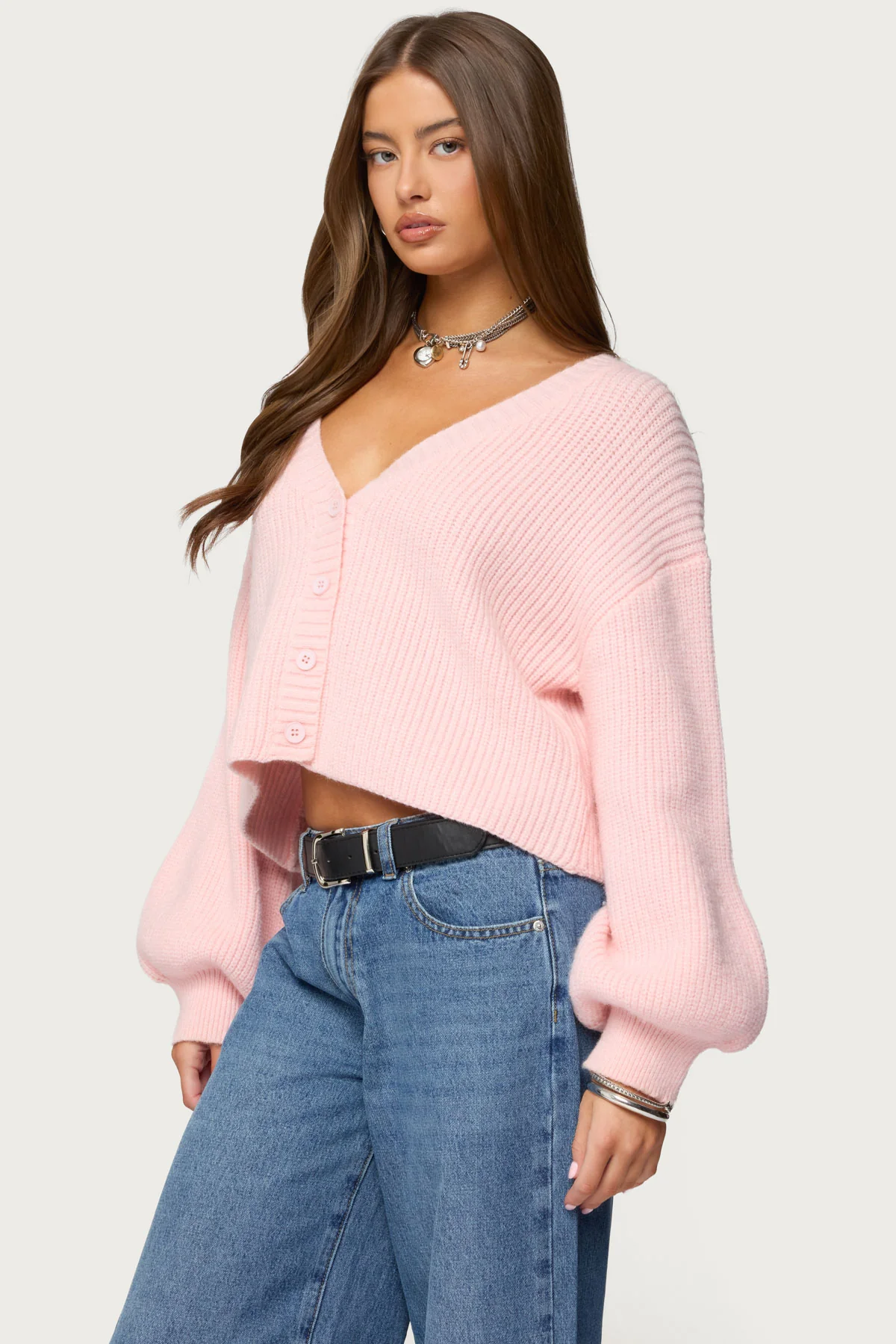 Sabrina Chunky Knit Cropped Cardigan - Image 3