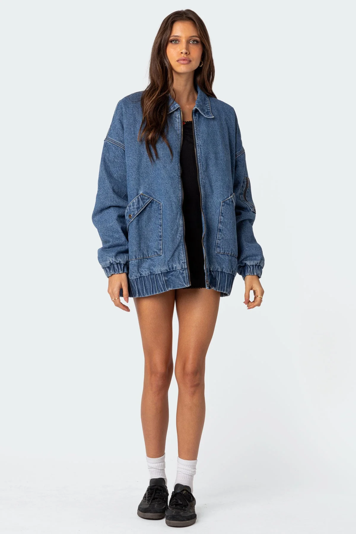 Sophie Oversized Washed Denim Coat - Image 6