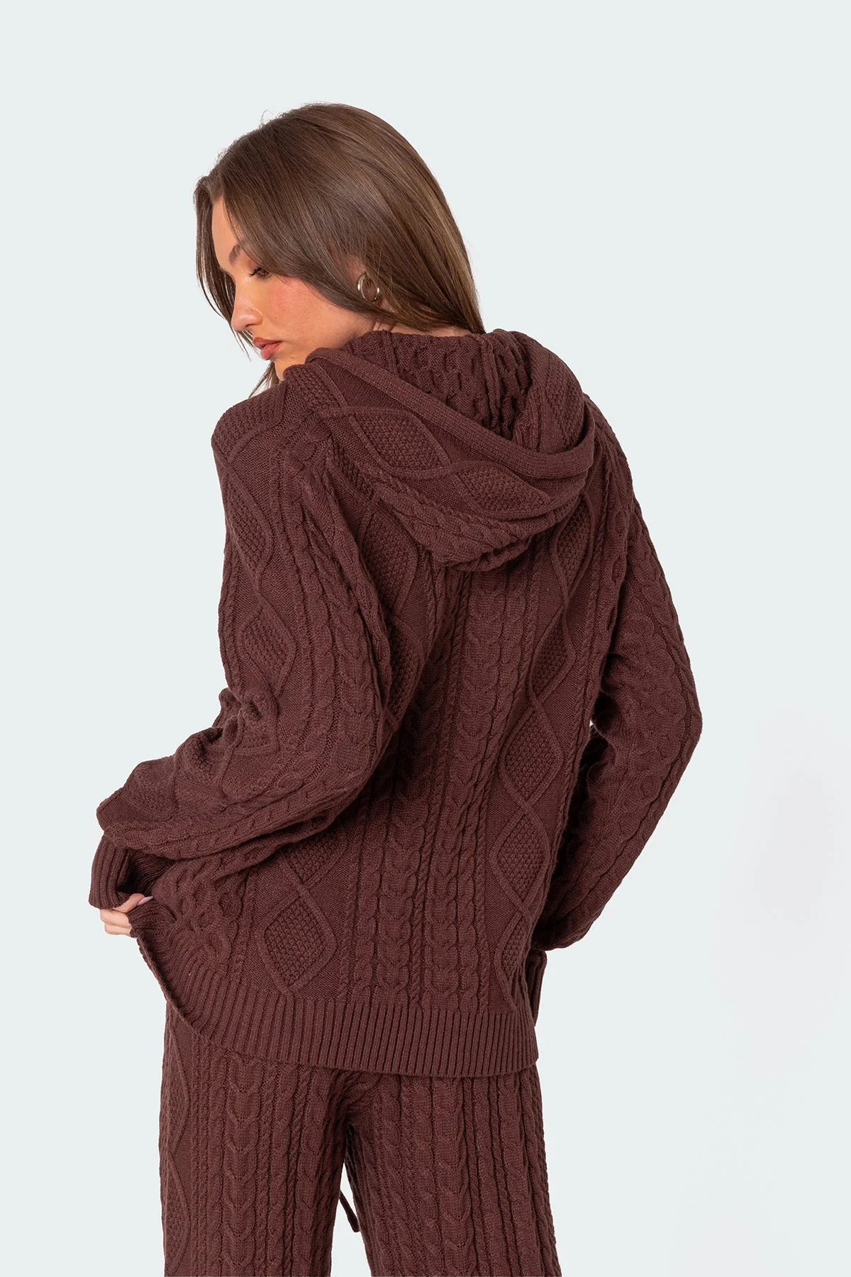 Jelena Cable Knit Hoodie - Image 4