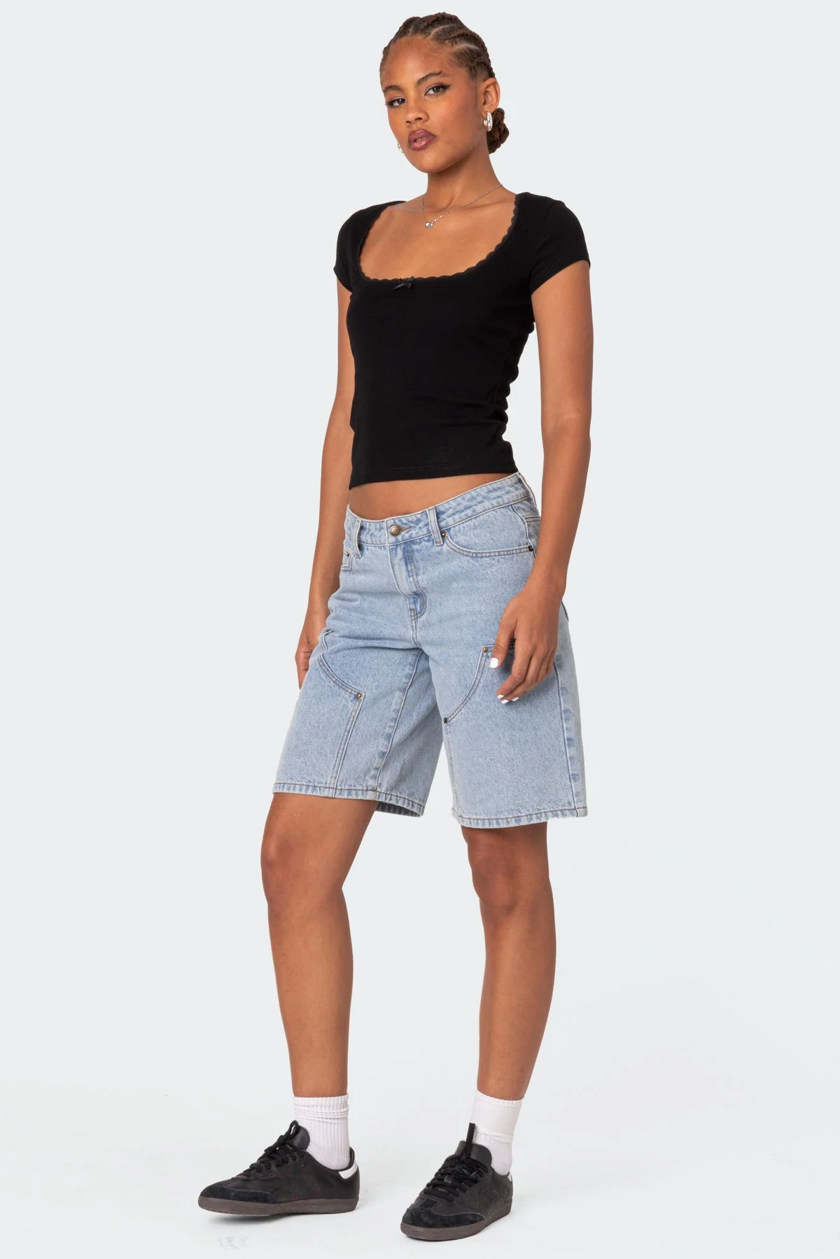 Priscilla Lace Trim T Shirt - Image 5