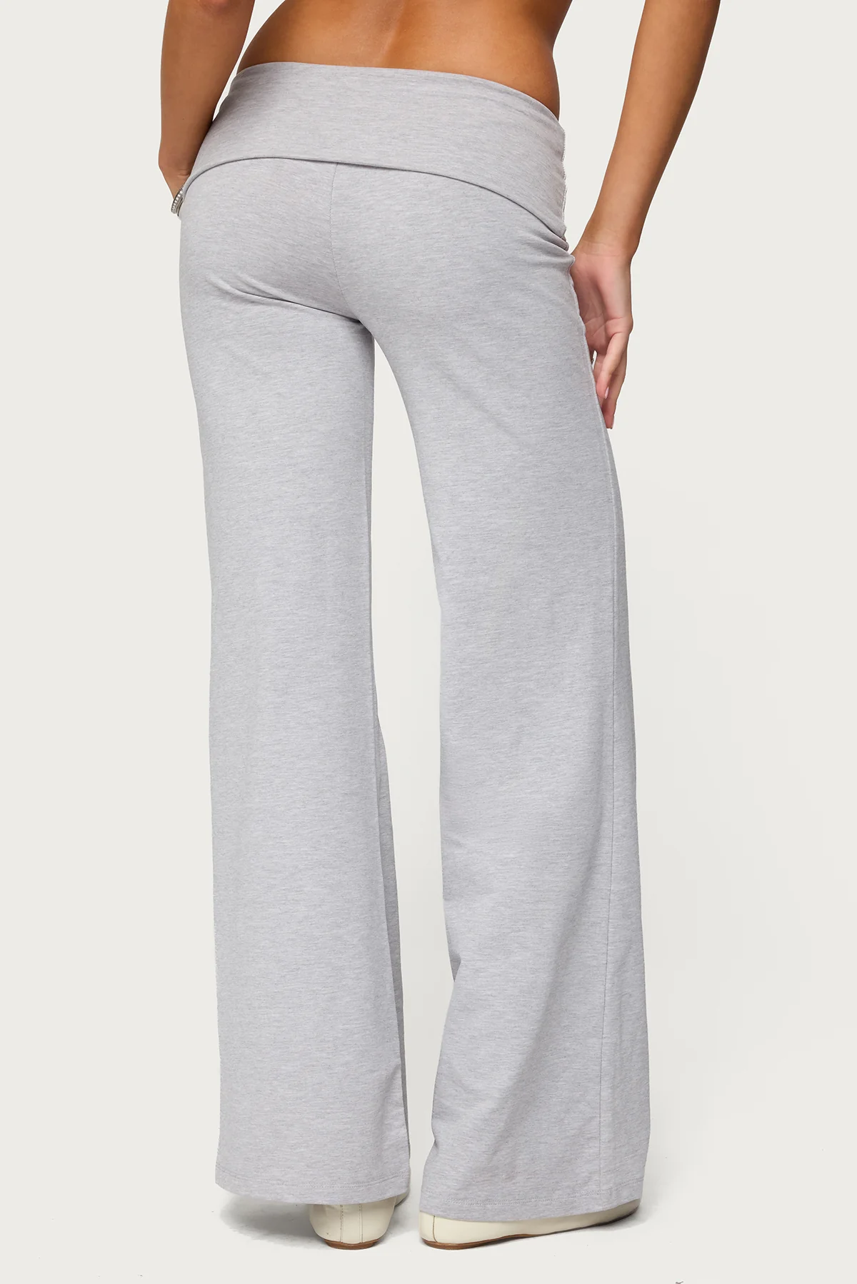 Wide Leg Foldover Trousers - Image 5