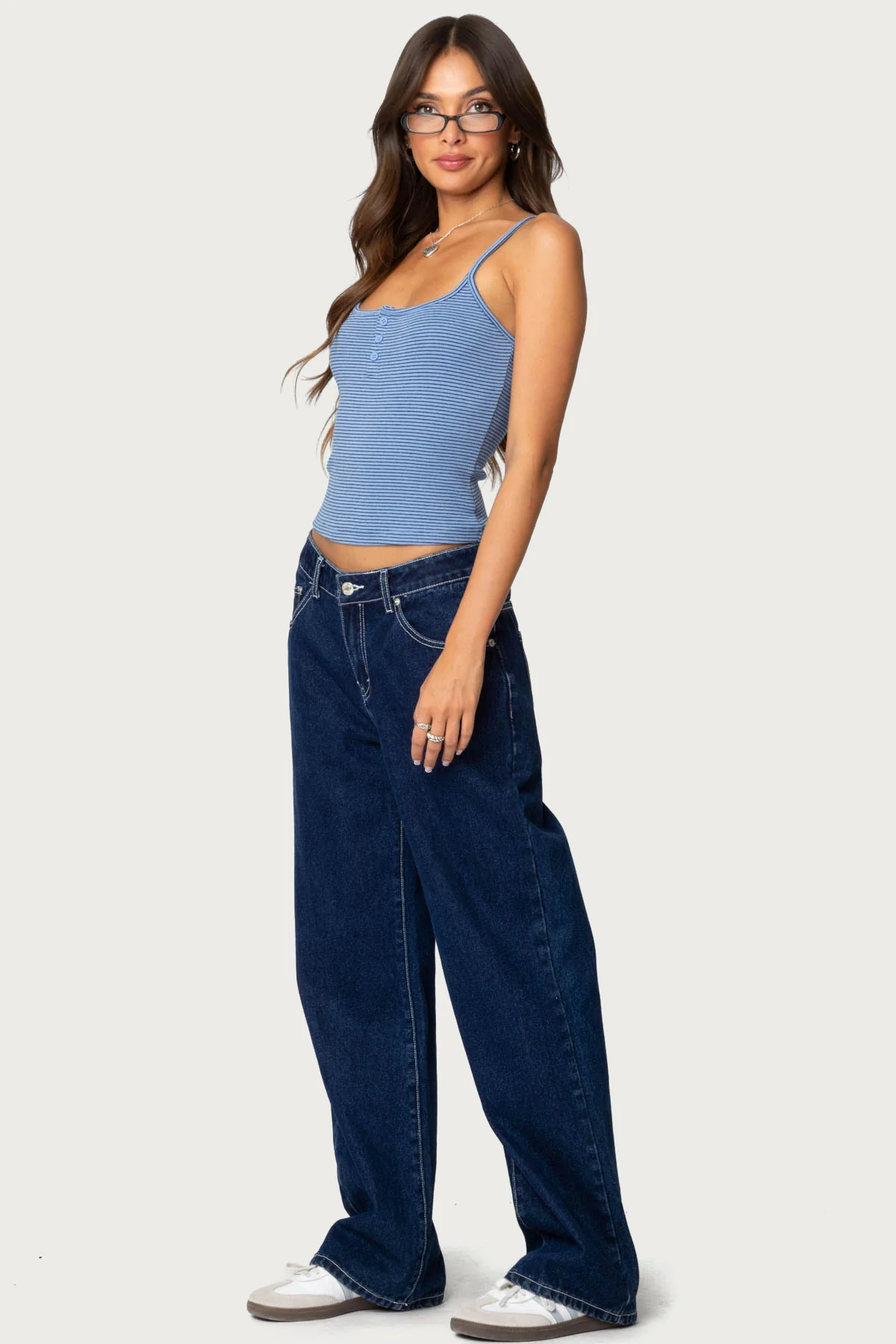 Striped Henley Tank Top - Image 4