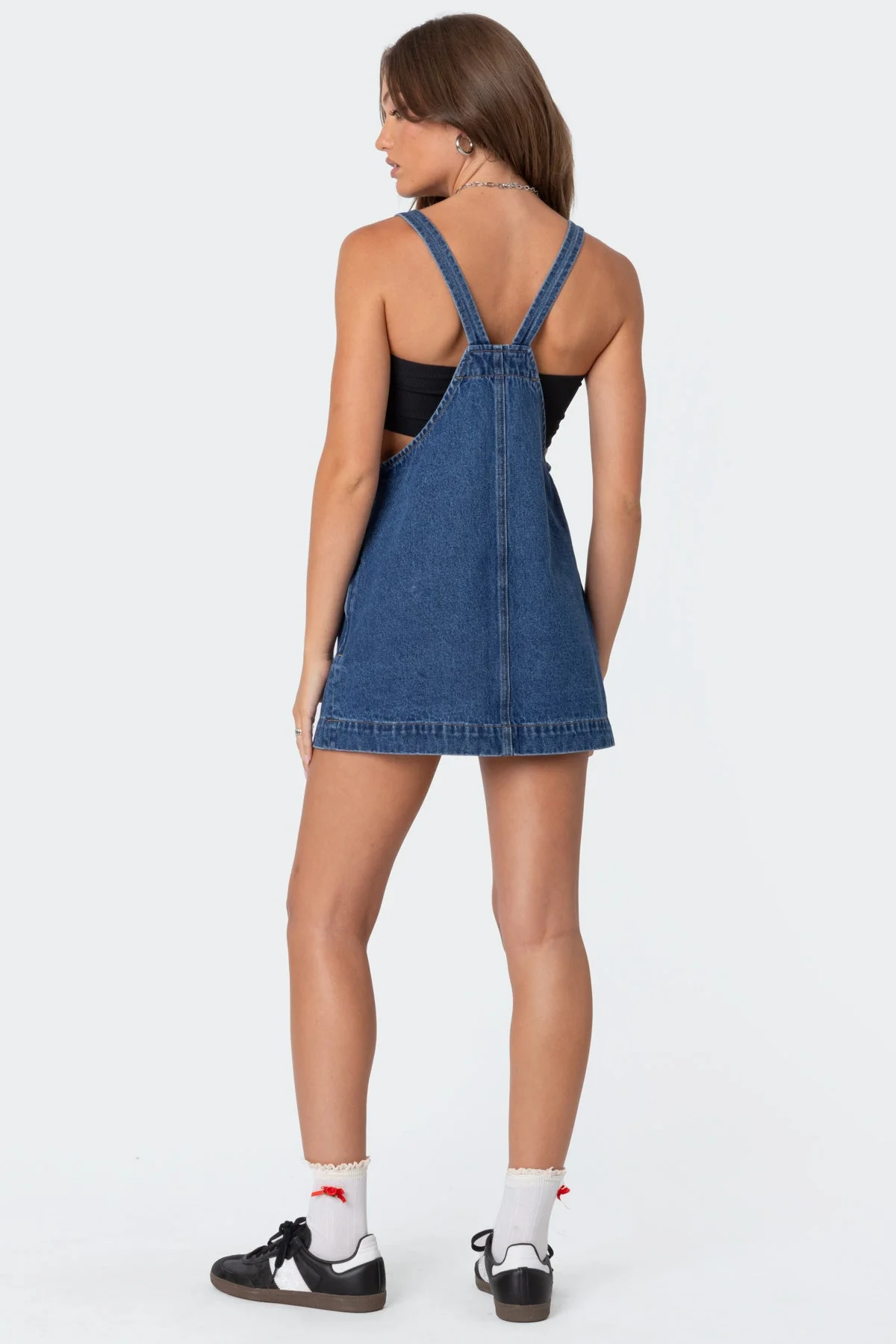 Overall Denim Mini Dress - Image 5