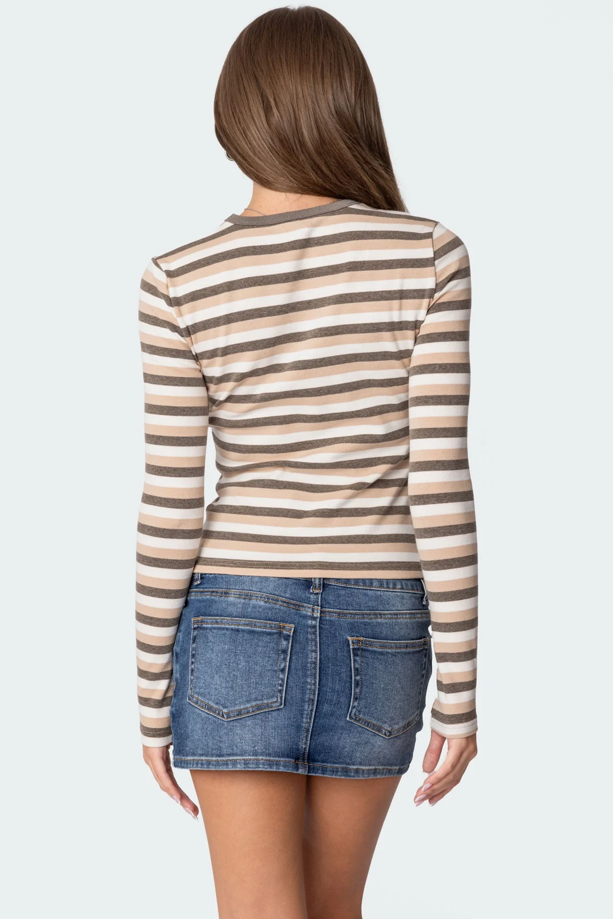 Sivan Striped Long Sleeve T Shirt - Image 5