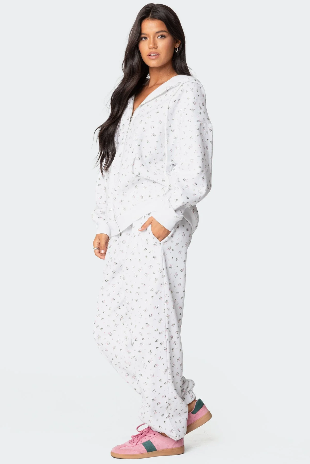 Bouquet Oversized Zip Up Hoodie - Image 3