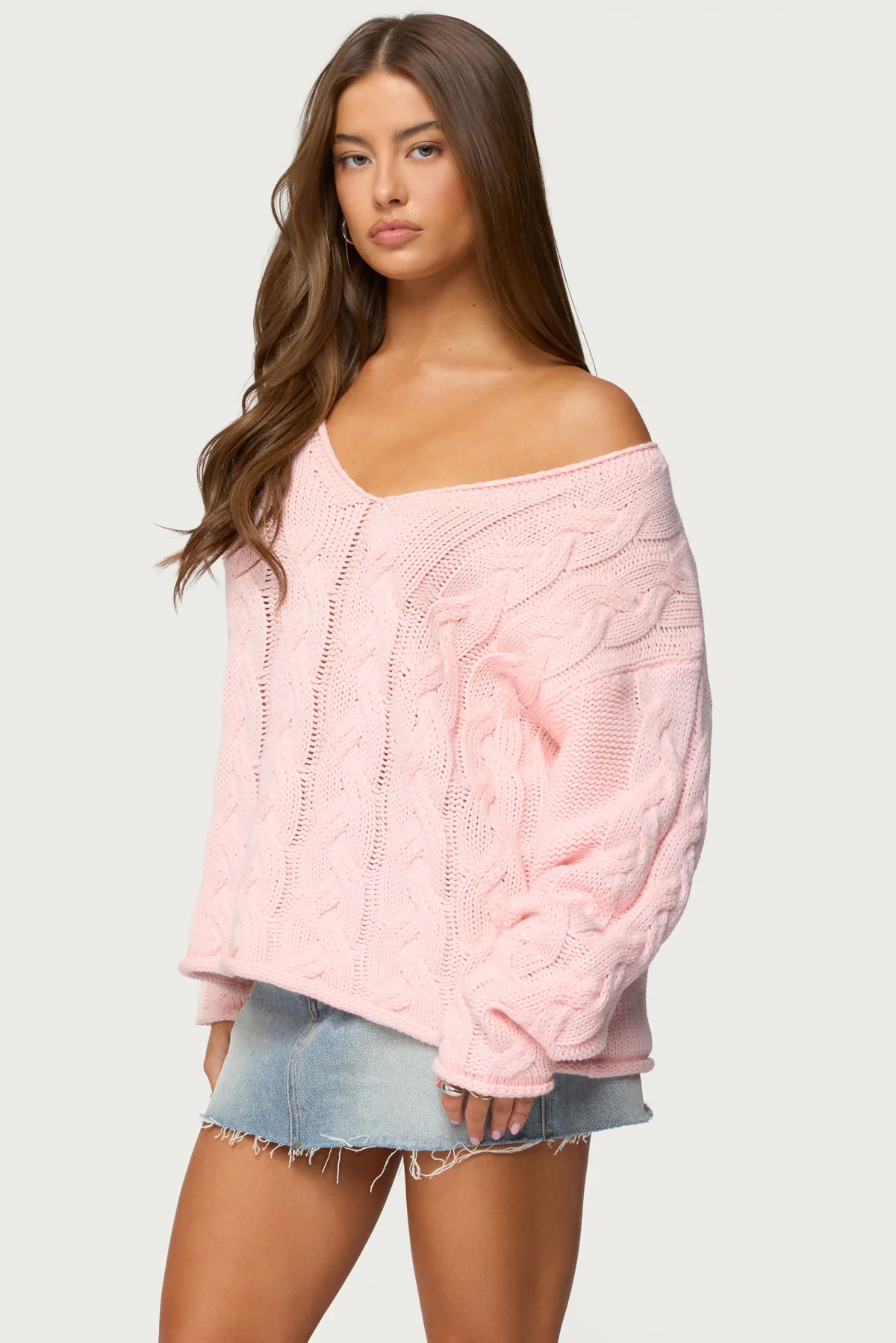 Inga Oversized Cable Knit Sweater - Image 3