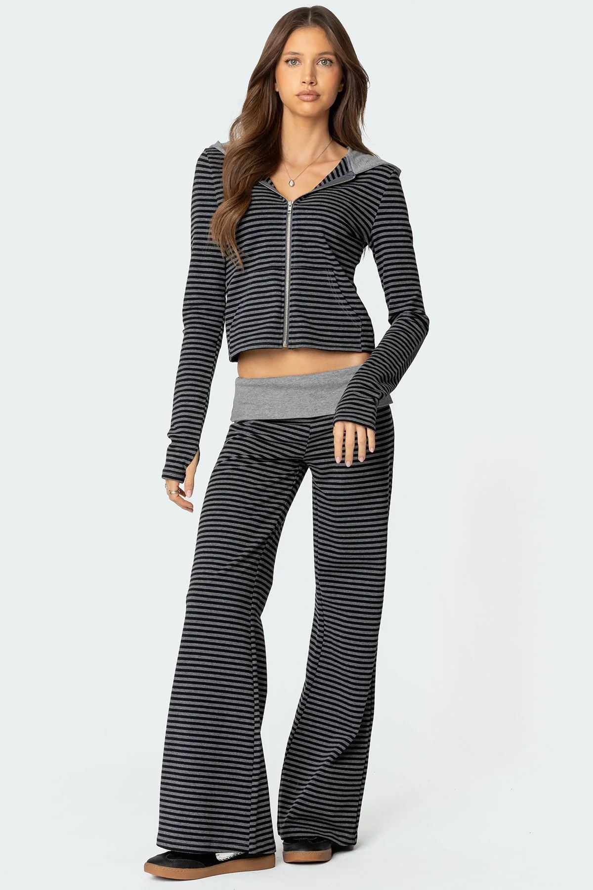 Meggy Striped Zip Up Hoodie - Image 5