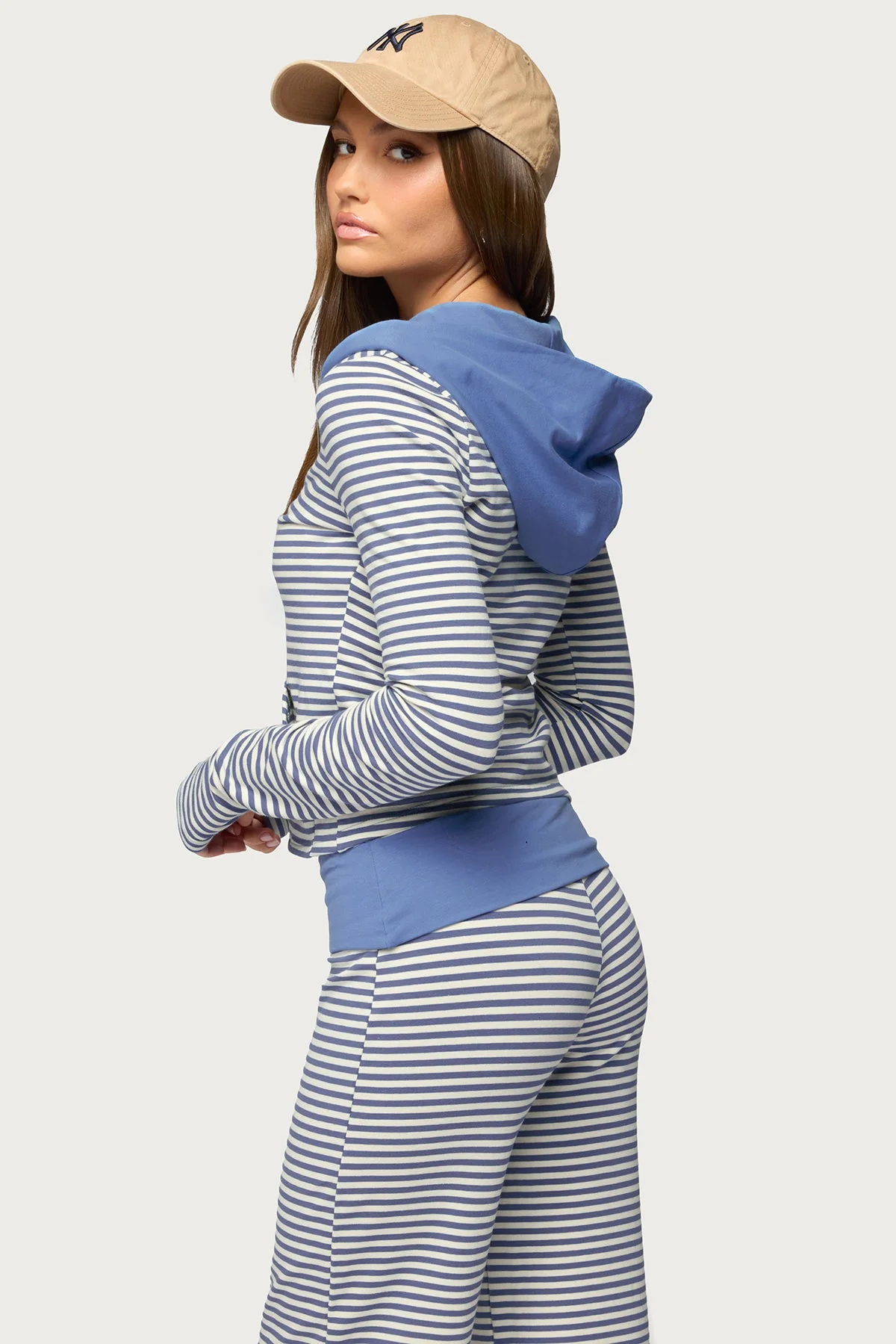 Meggy Striped Zip Up Hoodie - Image 4