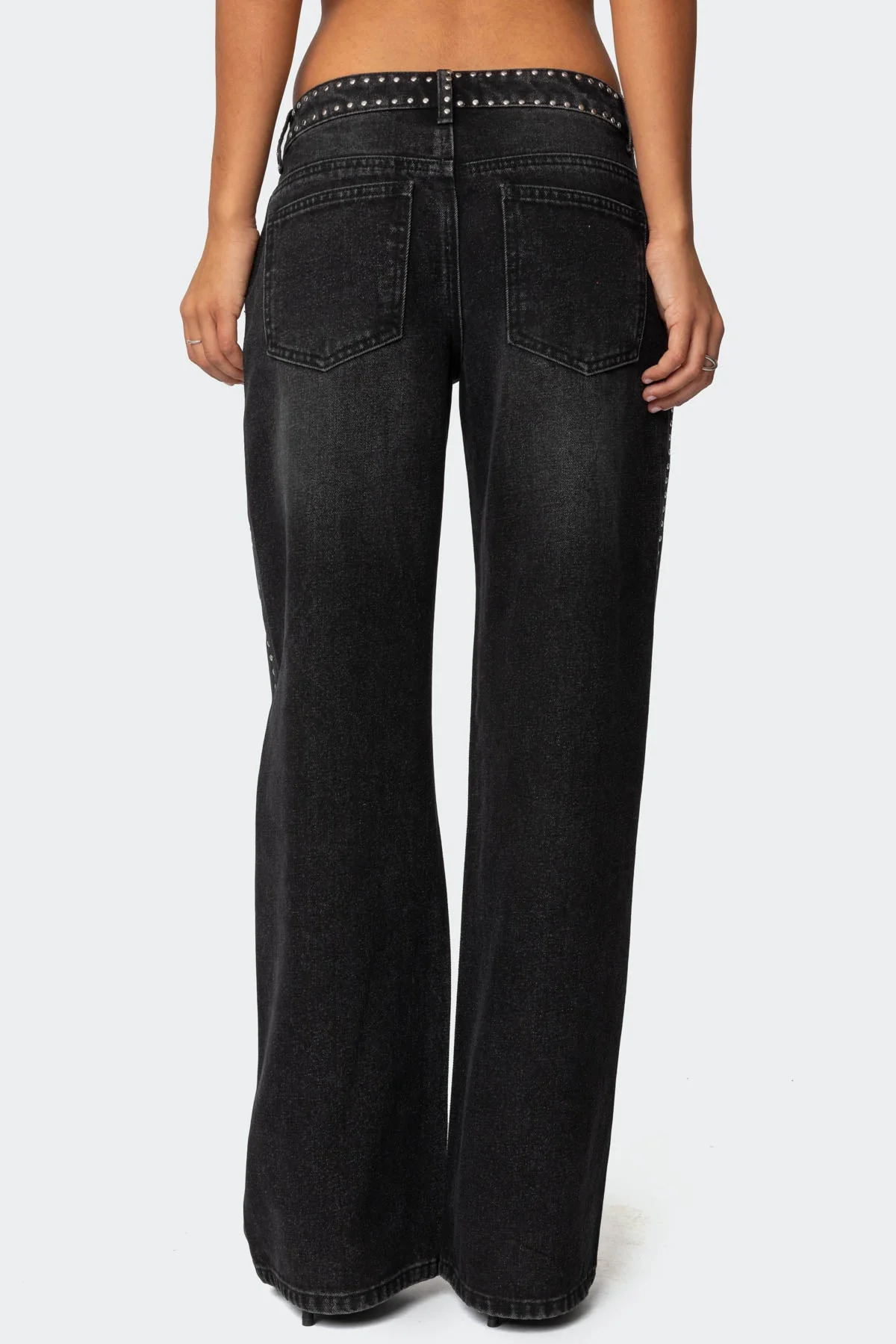 Quincy Studded Low Rise Baggy Jeans - Image 5