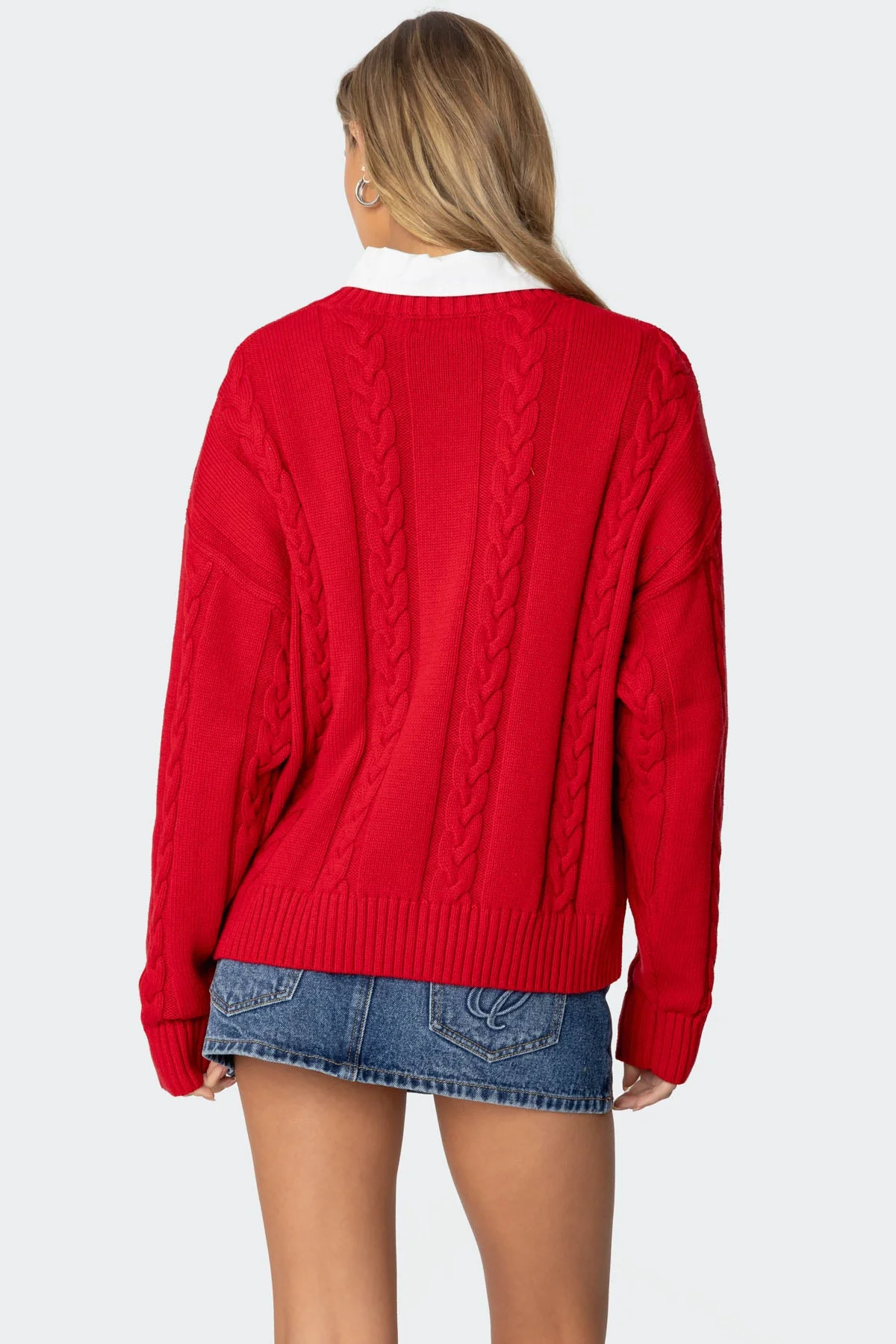 Acacia Oversized Cable Knit Sweater - Image 5