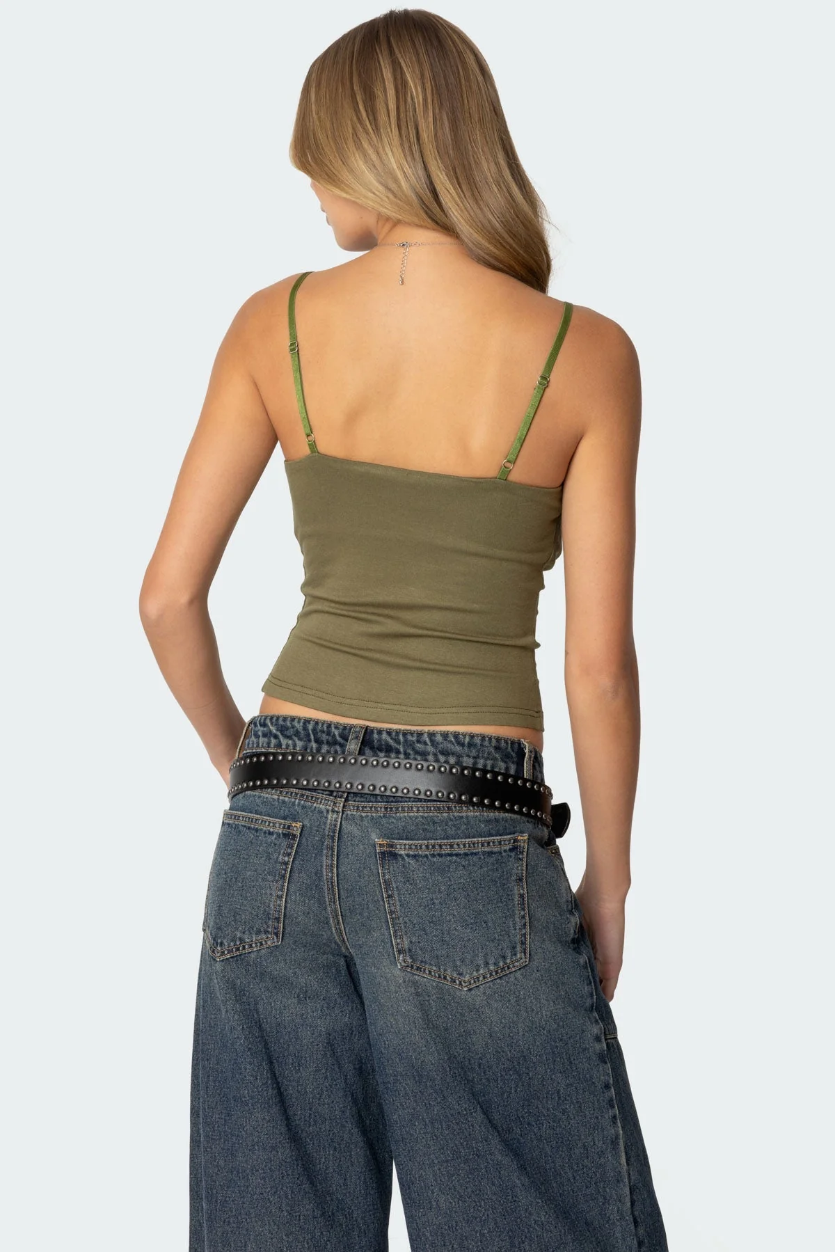 Layered Bra Cowl Neck Top - Image 4