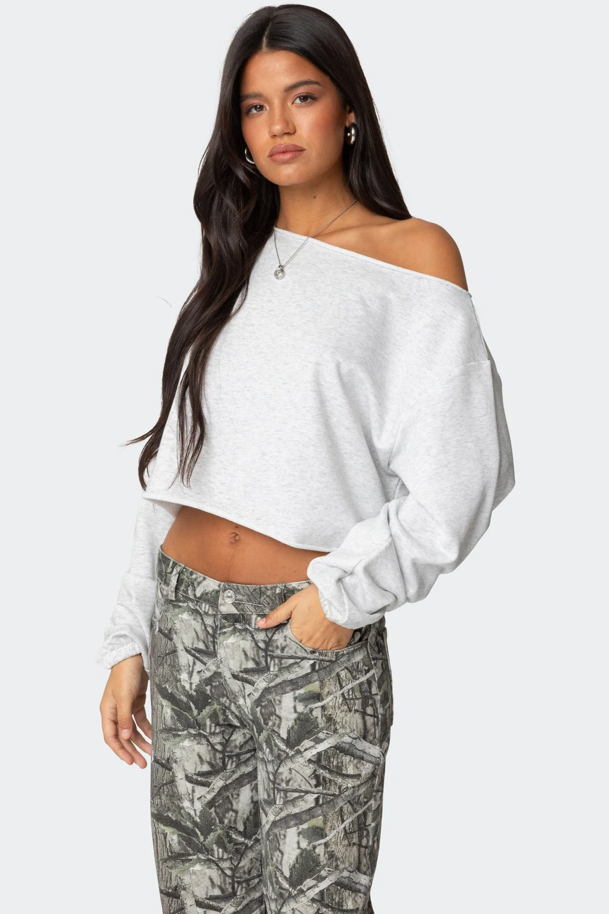 Aveline Off Shoulder Light Sweatshirt - Image 3