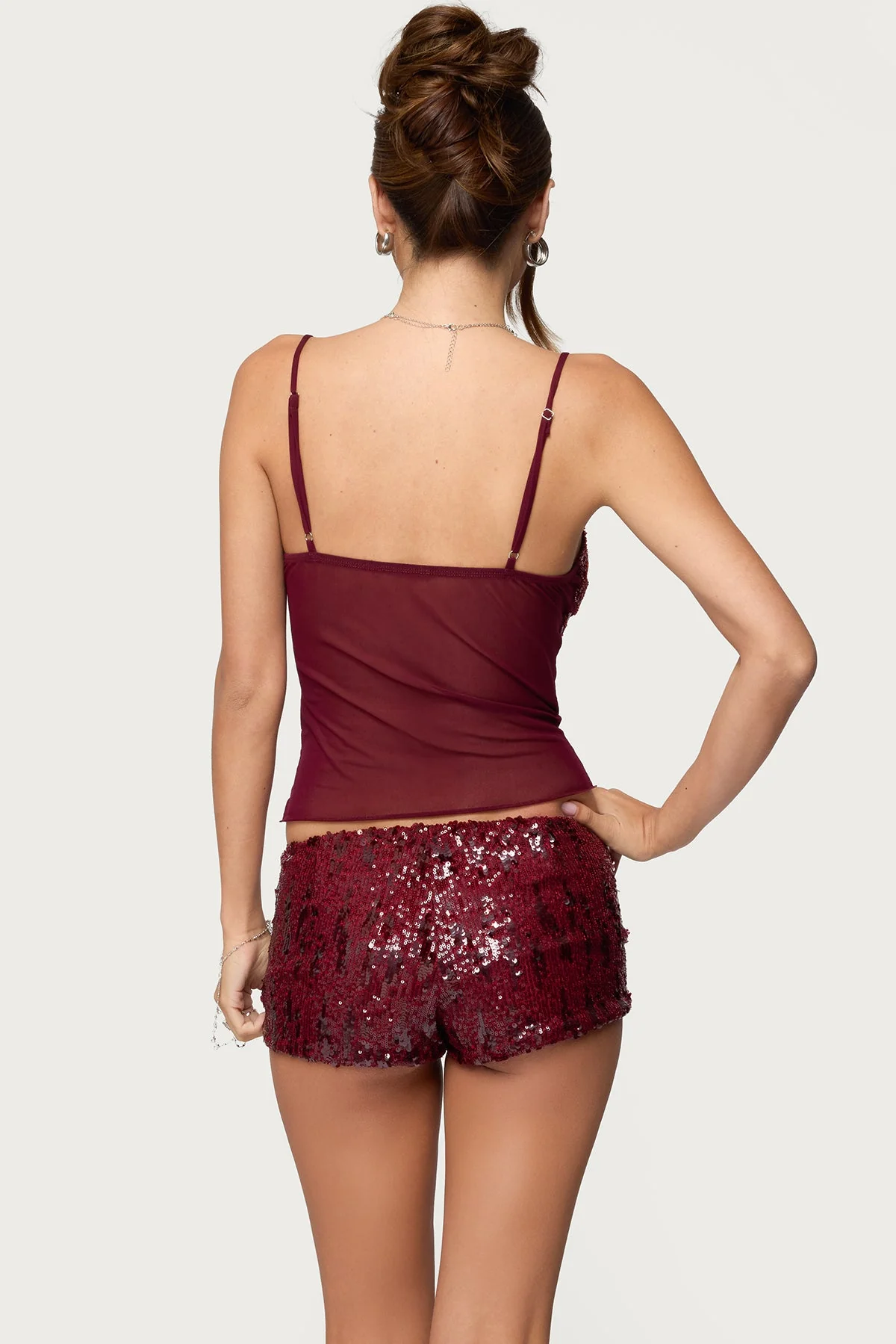 Azelia Beaded Sheer Mesh Top - Image 5