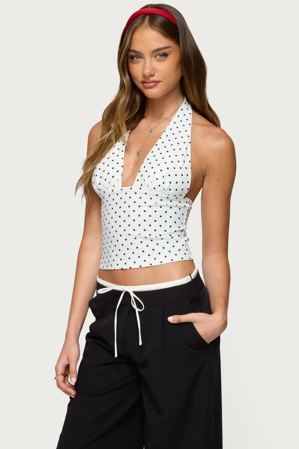 Blaire Polka Dot Halter Top - Image 4