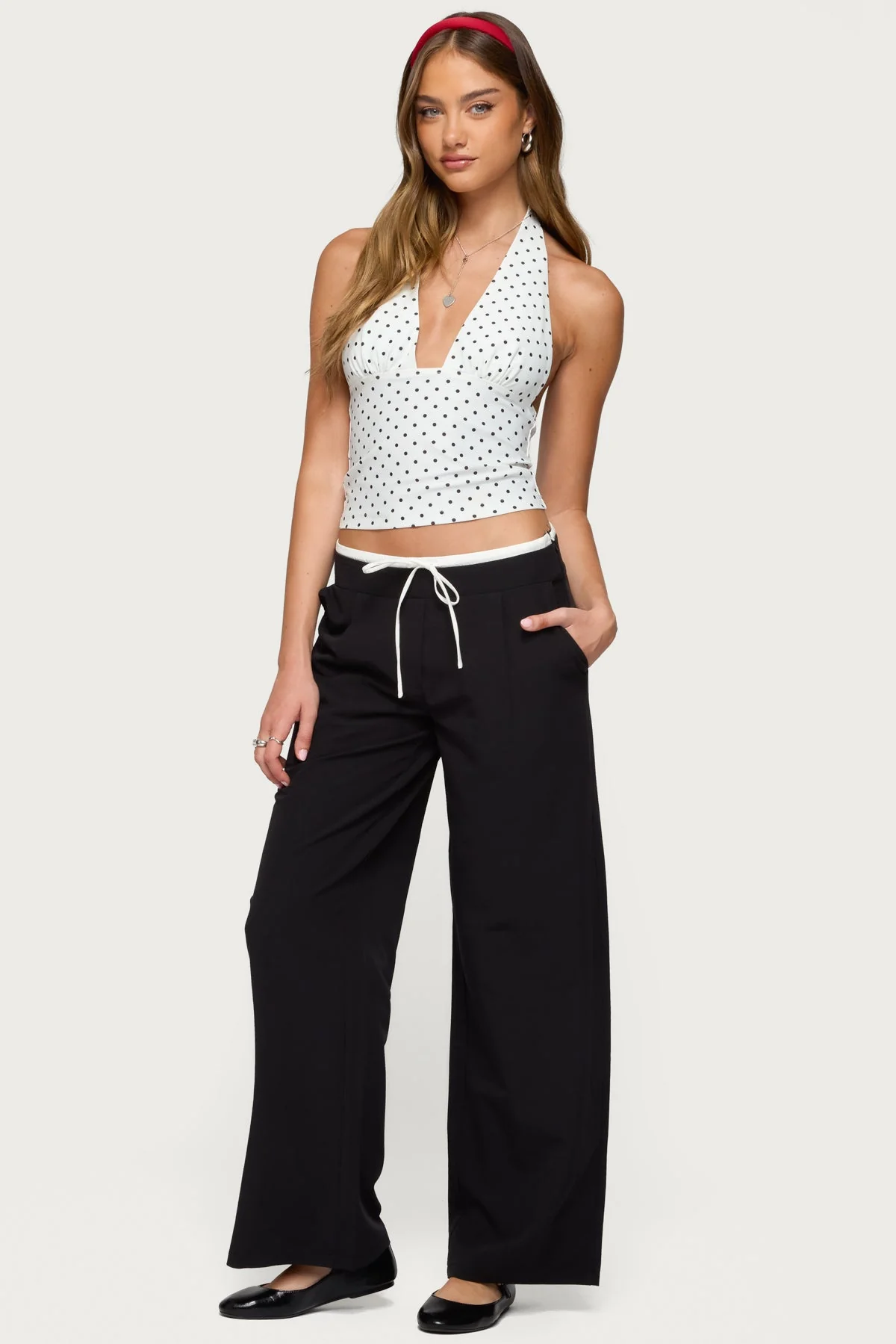 Blaire Polka Dot Halter Top - Image 5
