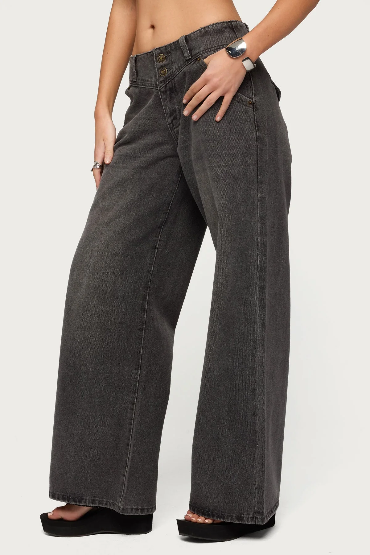 Meredith Low Rise Wide Leg Jeans - Image 3