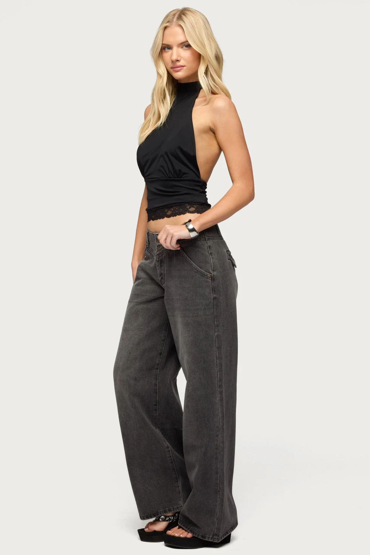Meredith Low Rise Wide Leg Jeans - Image 5