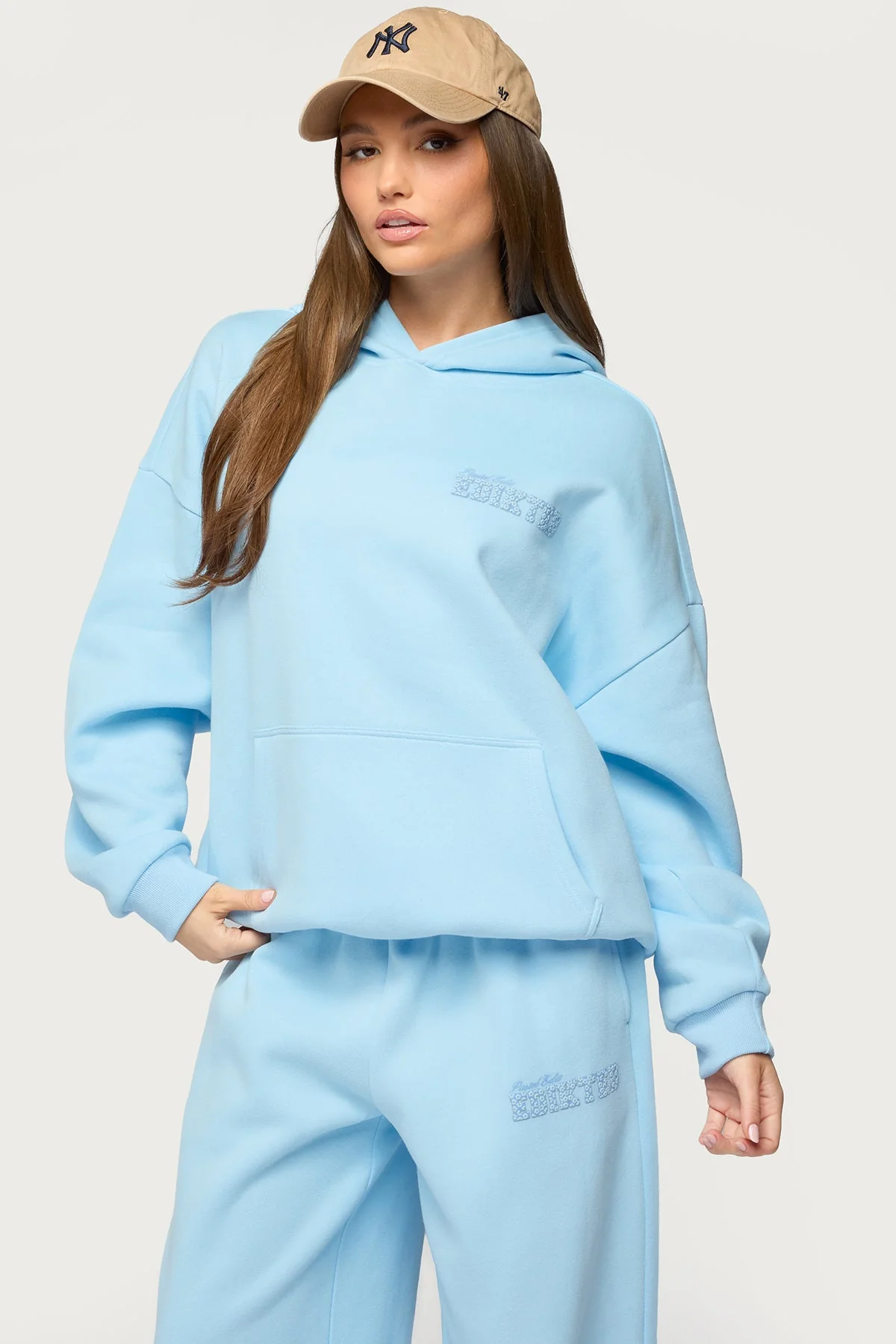 Pastel Edit Edikted Oversized Hoodie - Image 3