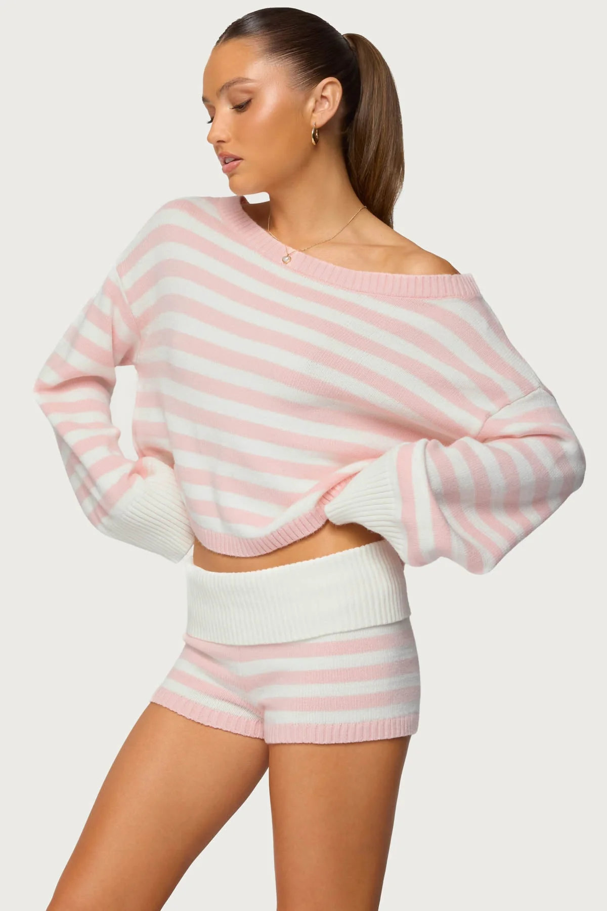 Saphi Striped Oversized Knit Sweater - Image 3