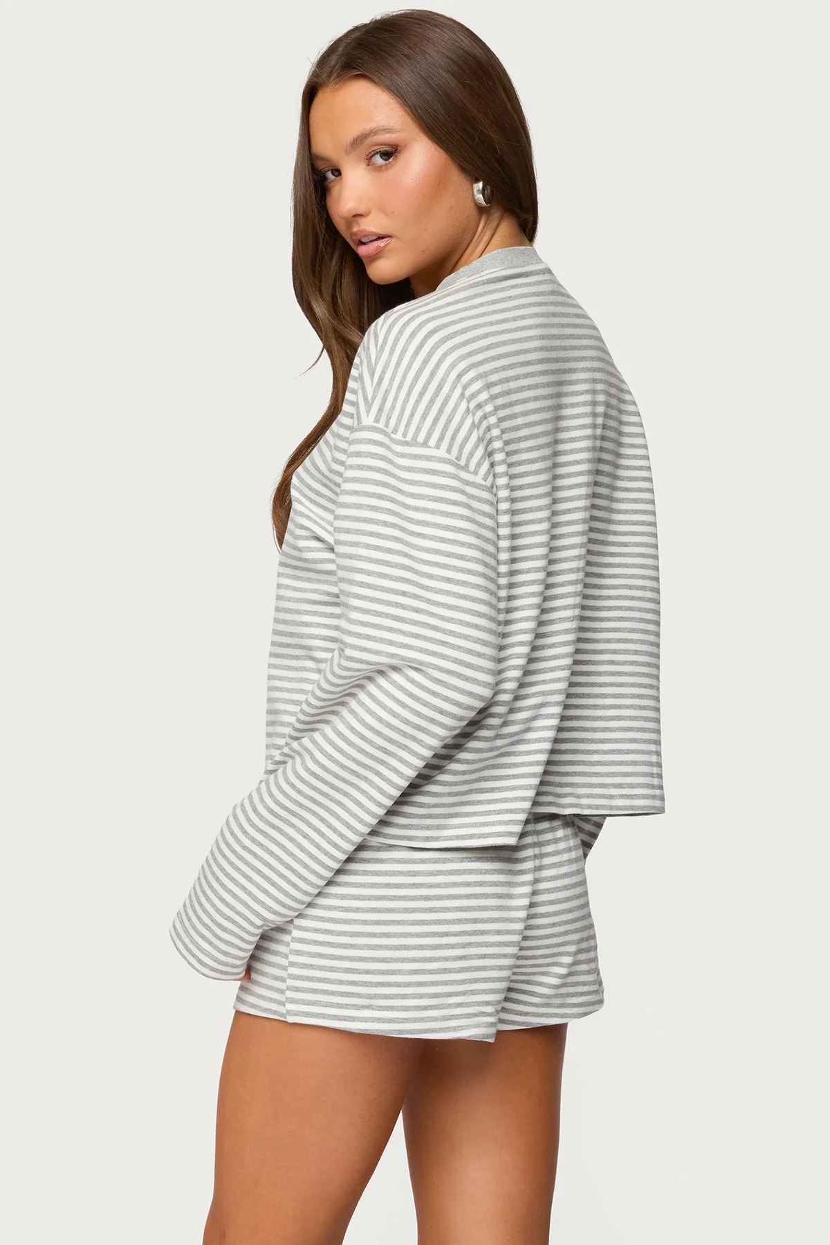 Jainee Striped Long Sleeve T Shirt - Image 3