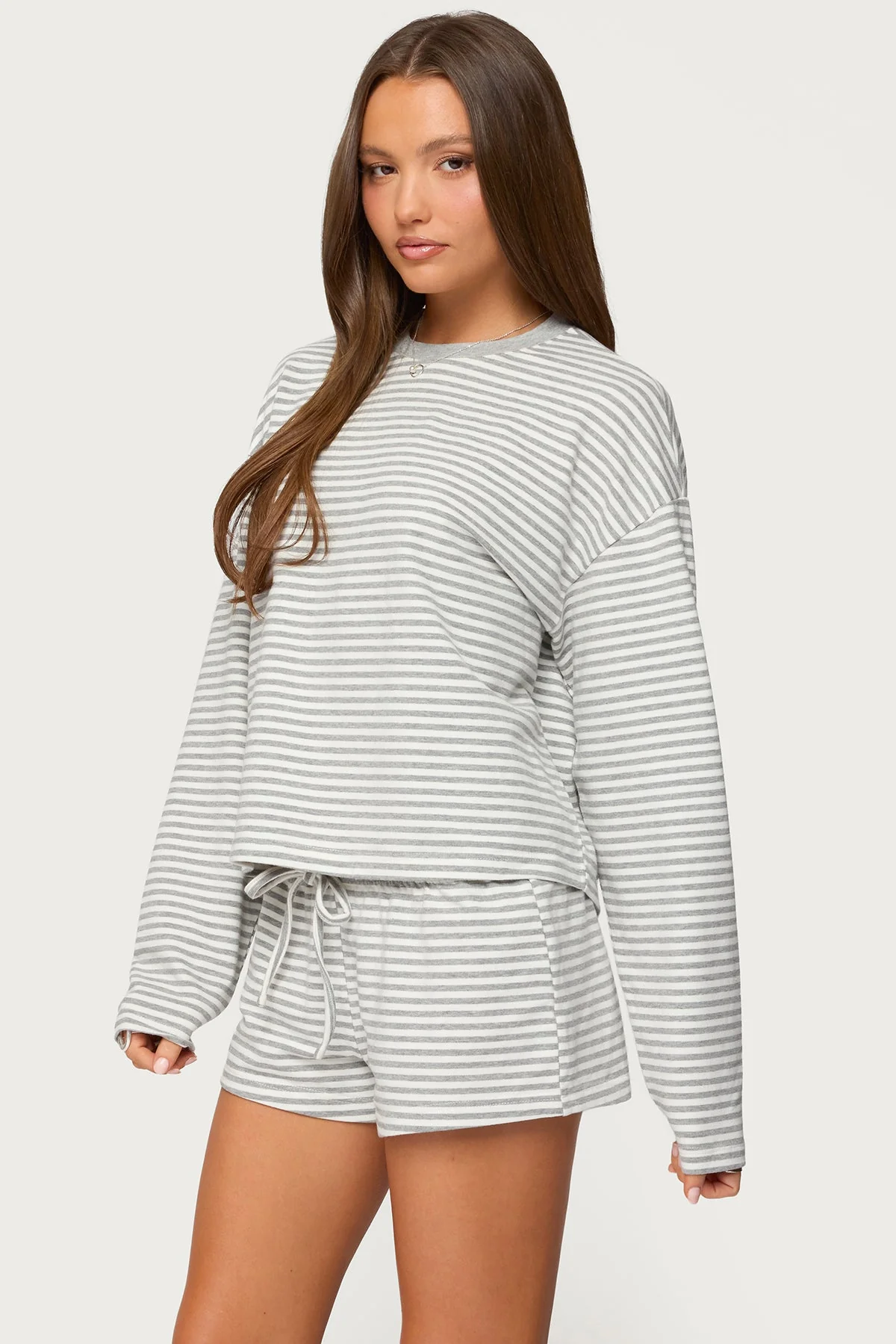 Jainee Striped Long Sleeve T Shirt - Image 4