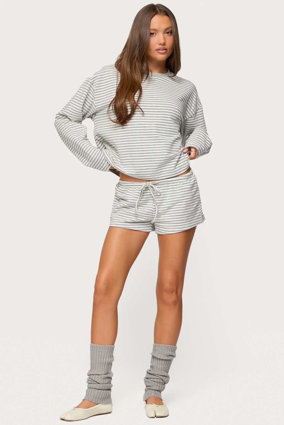 Jainee Striped Long Sleeve T Shirt - Image 5