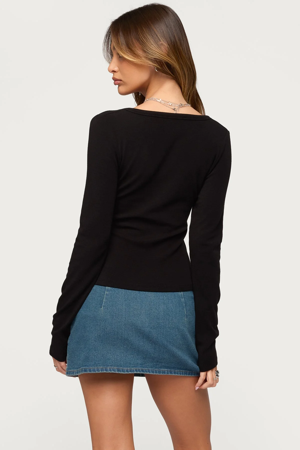 Doron V Neck Long Sleeve Top - Image 4