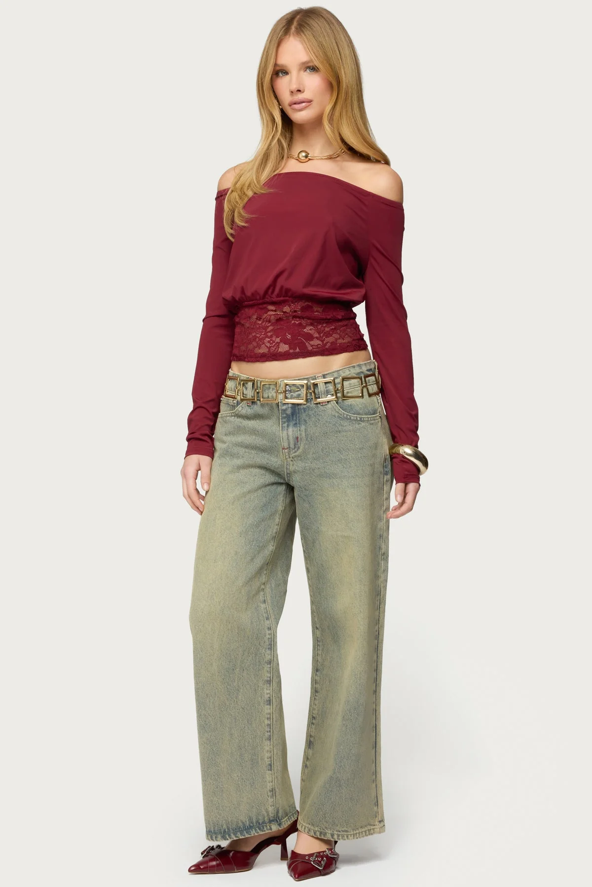 Dorona Lacey Off Shoulder Top - Image 5