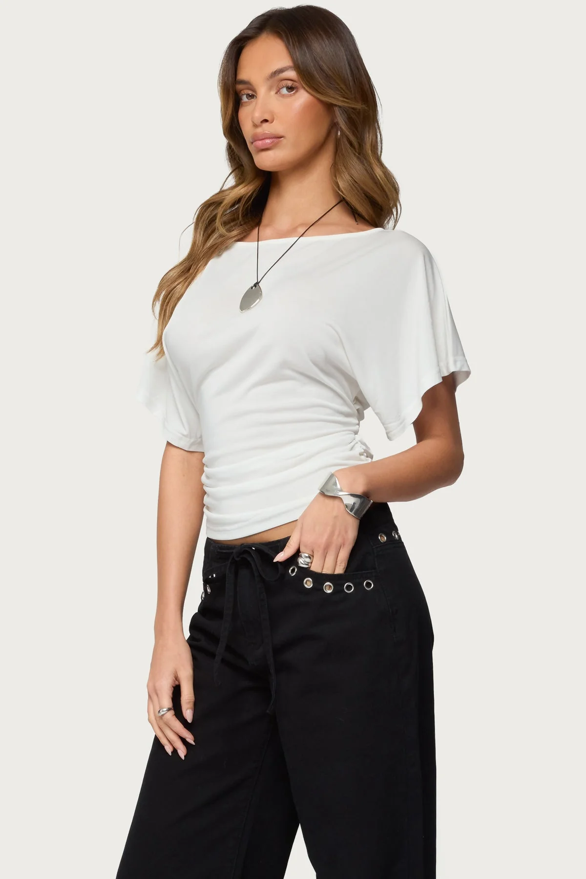 Abriana Ruched Waist Top - Image 3