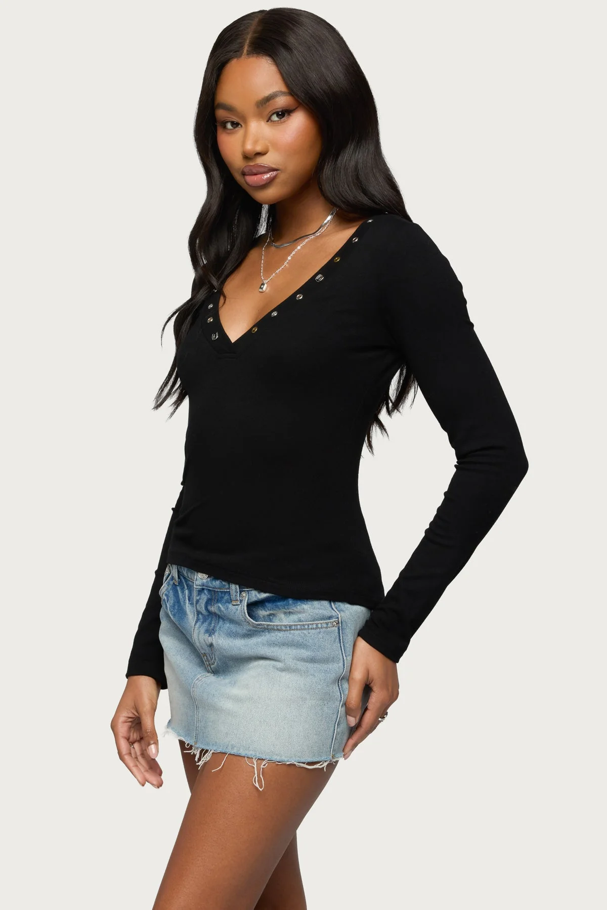 Rossie Stud & Button Top - Image 3