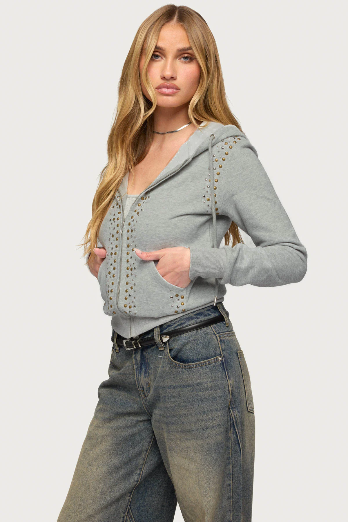 Patricia Studded Zip Up Hoodie - Image 3