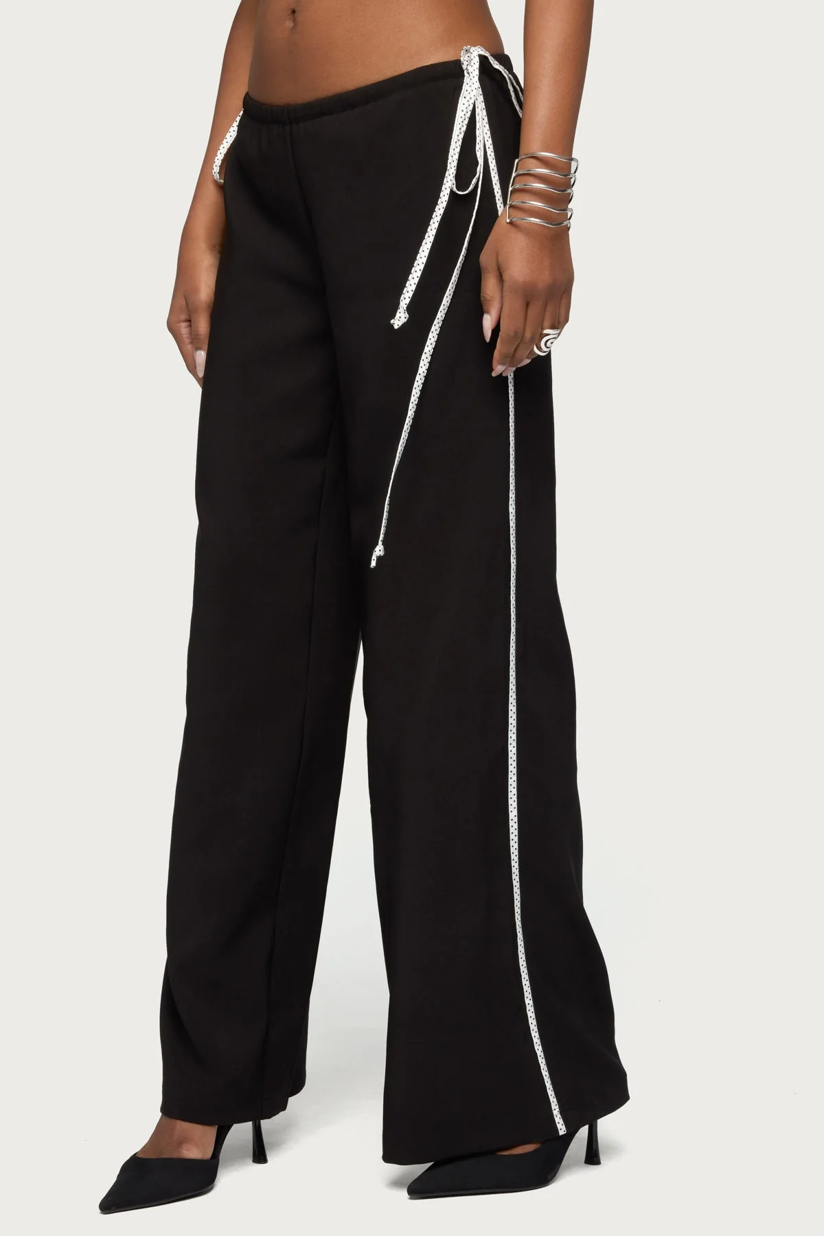Mikah Dotted Ribbon Wide Leg Trousers - Image 3
