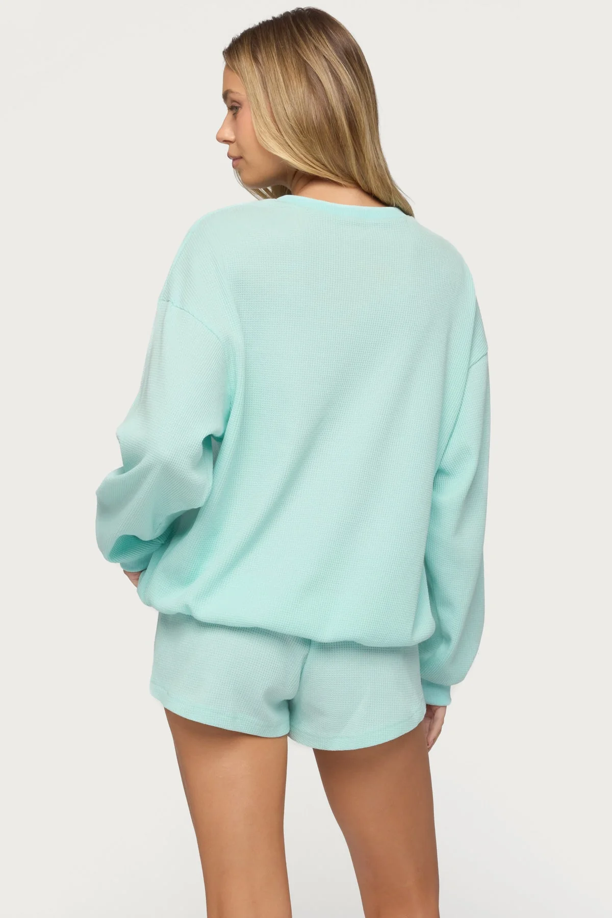 Baila Waffle Henley Top - Image 5