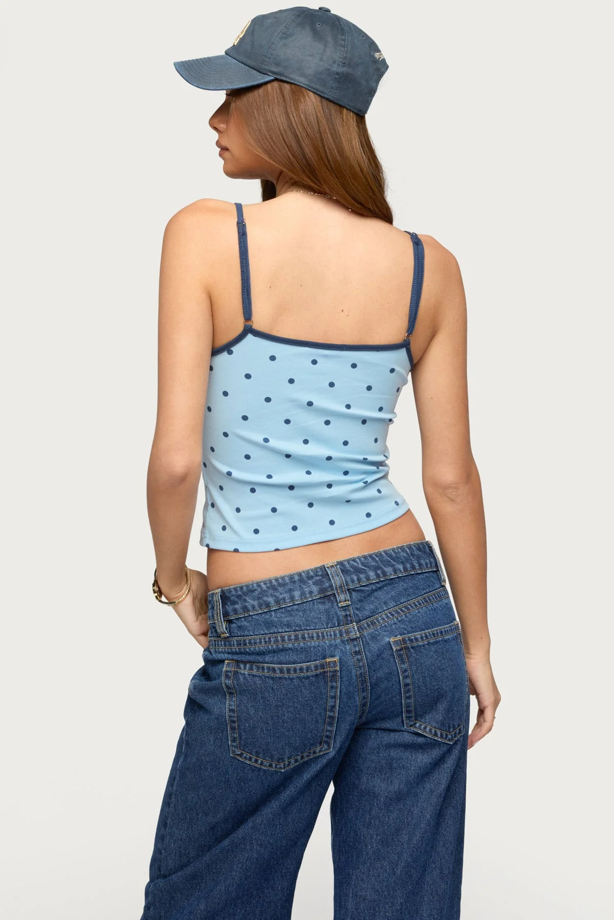 Carlah Contrast Polka Dot Tank Top - Image 5